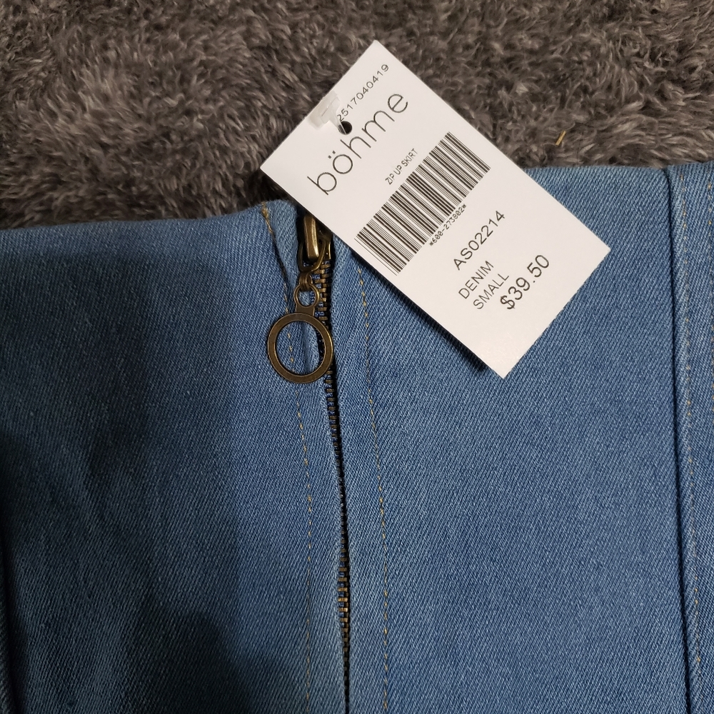 Small denim skirt